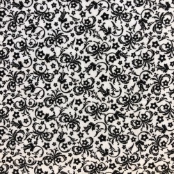 5358 St 1700 0005 Black Floral and swirl Designs 45''