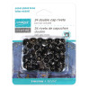 3036553UNIQUE SEWING Double Cap Rivets - Black - 8mm x 4mm (5/16″ x 3/16″) - 24 pcs