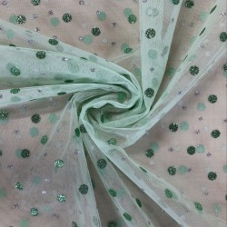 7014 Green Sparkle Tulle