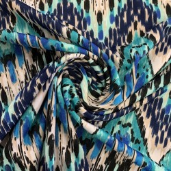 5566 Teal and Navy Chevron