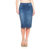 SG-77104AA Indigo Wash middle length skirt